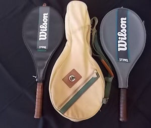 VINTAGE WILSON STING MIDSIZE & LARGEHEAD GRAPHITE RACQUETS  4 3/8 & 4 5/8 Size