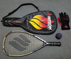 Ektelon Oversize Triple Threat Racquet/Rt Handed Glove/Ball/Case (Pre-Owned)