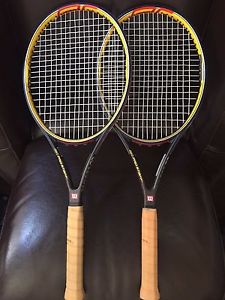 2 Wilson Pro Staff Hyper Carbon Tour 95 6.0 4 3/8's L 3