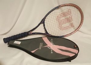 Wilson HOPE Breast Cancer Tennis Racquet - Pink and Blue with Matching Bag