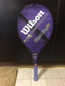 Wilson Tennis Racquet & Cover: Grand Slam 110 Oversize. New Wrap OverGrip 4 1/2