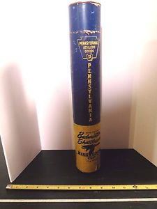 HUGE 15-3/4" Canister of Antique Shuttlecocks Blue Goose Brand ~ Badminton!