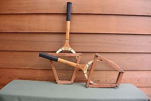Mid-Century Wooden Tennis Rackets: CORTLAND PACEMAKER, with Straighteners