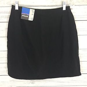 NWT Patagonia Size 6 Women's Duway Skirt Black Skort Zippered Slits~C~