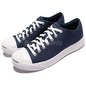 Converse Jack Purcell Modern Navy White Canvas Men Casual Shoes Sneakers 157370C