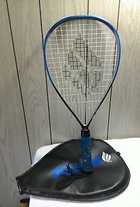 Excel Graphite Ektelon flared blue purple gray  racquetball racket & cover