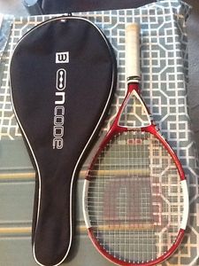 WILSON NCODE  N5  OVERSIZE 110 TENNIS RACQUET 4 1/2" Great!