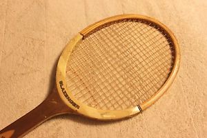 Vintage Slazenger Challenge No. 1 Wood Tennis Racket Racquet Medium And Cover