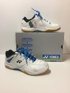 New! Yonex Power Cushion SC6 Badminton White/ Blue Men's Size 10 Tennis Shoe