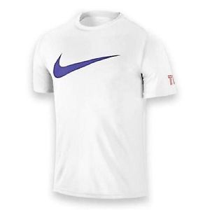 Nike Men`s Practice Short Sleeve Tennis Shirt, White, XL, 619811