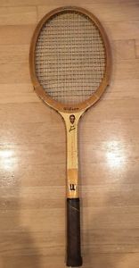 WILSON Jack Kramer Personal  Vintage Face Wood Tennis Racquet With Cover + Press