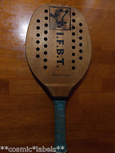 VINTAGE I.F.B.T PROFESSIONAL BEACH TENNIS WOOD PADDLES/RACQUET.GOOD CONDITION