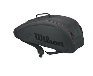Wilson Federer Team Collection Fed Team 6 Pack, Black image 1
