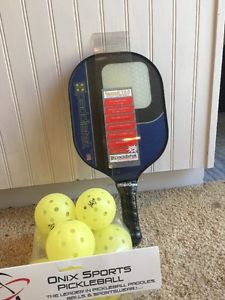 Pickleball Paddle Paddletek Bantam TS5 New With Wrapping On And 4 Onix Balls