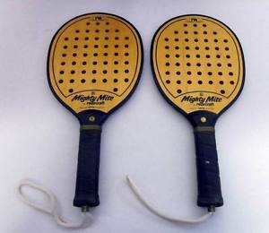 2 ~ Amazing Vintage Marcraft Mighty Mite XL 17" Paddle Ball Racquets !!