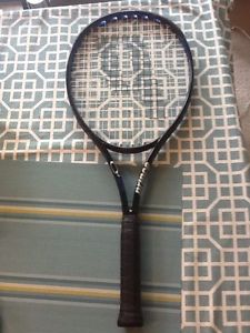 Prince O3 Royal OS 110 Tennis Racquet 4 1/2 Royal Blue And Black Great!