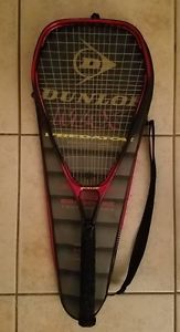 DUNLAP MAX PREDATOR RED TENNIS RACQUET EXTRA LONG WITH CASE 4 3/8 Grip