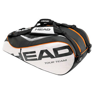 NEW Head Tour Team Combi Art No. 283294-WHBK 6 racquet bag