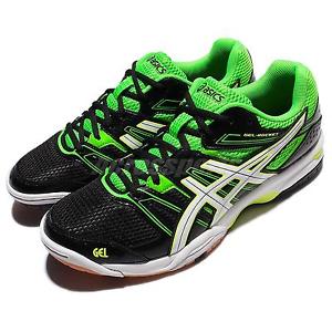 Asics Gel-Rocket 7 Black Green Men Indoor Badminton Volleyball Shoes B405N-9085