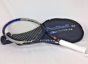 Wilson Pro Staff Ti 6.6 Tennis Racket Oversize With Cover 4 1/2 Grip