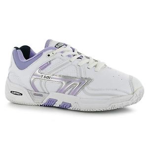 Hi-Tec T501 Tennis Shoes Womens White/Iris/Blue Sports Trainers Sneakers