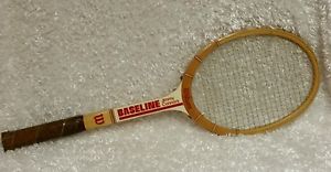 Vintage Wood Wilson Jimmy Connors Baseline Tennis Racket wood Frame Press