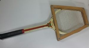 Vintage Slazenger Royal Crown Wooden Tennis Racquet With Press Retro Collectible