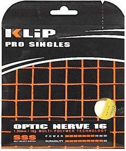 Klip Optic Nerve 16g, Optic Yellow, 3 Package of Tennis String, NWT
