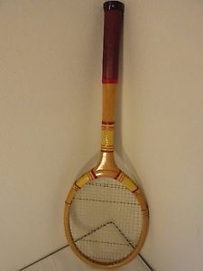 Vintage Hunrich Hammer Wooden Tennis Racket Rack and Bag
