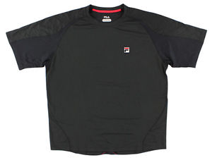 Fila Mens Mesh Back Crew Tee Bla