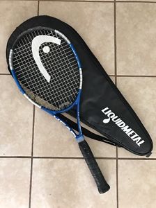 Head LiquidMetal 4 Tennis Racket, 4 5/8" Grip, 102 Sq In Head Size, VG Condition