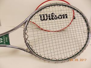 Wilson Jimmy Connors C-1 Steel & Genuine Leather Tennis Racket 4 5/8 Made In USA
