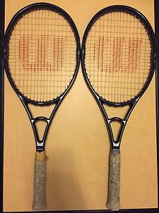 2 Lot Wilson 95 Tennis Racquet High Beam Midplus Graphite Sting 4 1/2 L4 Grip