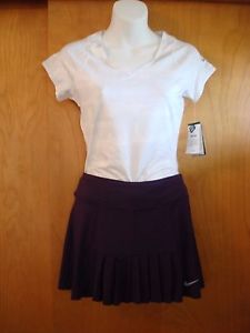 NEW Nike Dri-fit Tennis Shirt & Skort - Purple White & Silver Size Small S NWT