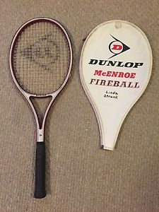 Vintage John McEnroe DUNLOP FIREBALL Graphite L3 L4 3/3 Tennis Racquet Racket