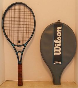 Wilson Largehead Graphite Sting Tennis Racquet 4 3/8 - NEW STRINGS+LEATHER GRIP
