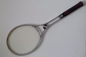 Wilson T5000 Vtg Metal Tennis Racket Light 4 3/8 Brown Leather Grip Made in USA