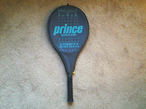 Lot of 2 Prince Graphite Sport Widebody Power  Racket No. 3 Grip 4 3/8 with Case