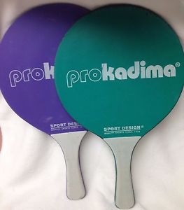 Pro Kadima Paddle Ball Set 4 Paddles 10 balls Used but in Good Condition