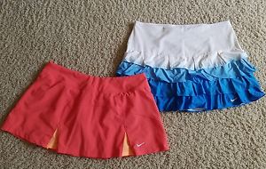 Lot 2 Women's Nike Dri-Fit Tennis Running Skirt/Skort/Shorts SZ M