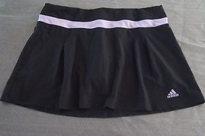 WOMEN'S BLACK ADIDAS SPORT CLIMALITE ATHLETIC-RUNNING SKIRT WITH COMPRESS SHORT