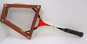 Vintage spalding "poncho Gonzales" prize cup wooden tennis racket 1970s