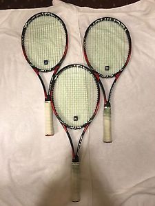 3 used Tecnifibre tfight 315 ltd racquets 3/8 grip and 12 pack bag
