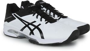 Asics Mens Gel Solution Speed 3 NIB Sz 12.5 Wht/Blk/Silv E600N-0190 Tennis Shoe