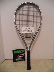 Prince O3 Speedport Silver 118 Tennis Racquet 4 1/2 - NEW STRINGS/GRIP