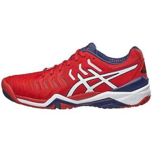 Asics Gel Resolution 7 Red/White/Indigo Men's Tennis Shoes
