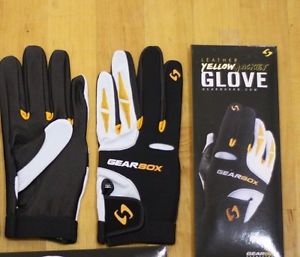 GEARBOX RACQUETBALL GLOVE. YELLOW JACKET. LEFT HAND EXTRA SMALL XS.  2 GLOVES