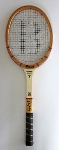 Vintage BANCROFT Wood "Olympic Champ" Tennis Racquet Billie Jean King Signature