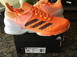 new in box adidas adizero ubersonic 2 tennis shoes size 10 1/2 NO RESERVE!!!!!