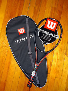 NEW WILSON TRIAD Hammer 5.0 Mid Plus 98 - 4 3/8 grip with Cover Tennis Racquet